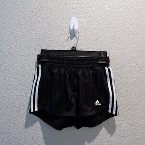 BNWOT Adidas Black Pacer 3-Stripes Training Heather Woven Shorts - Size XS